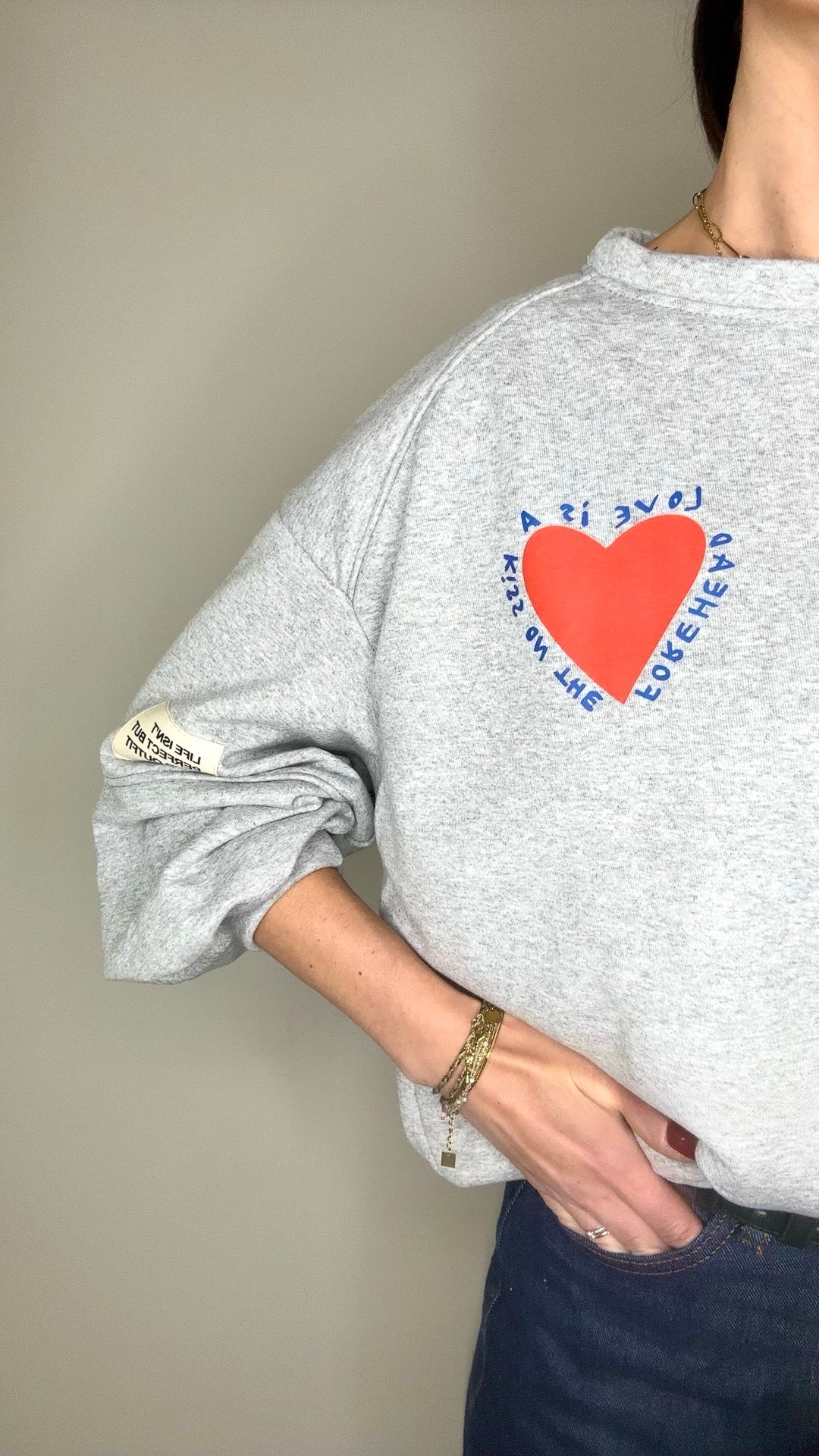 Sweat KISS Gris