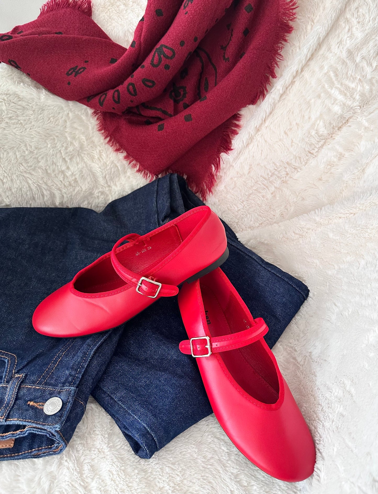 Ballerines GEORGIA Rouge