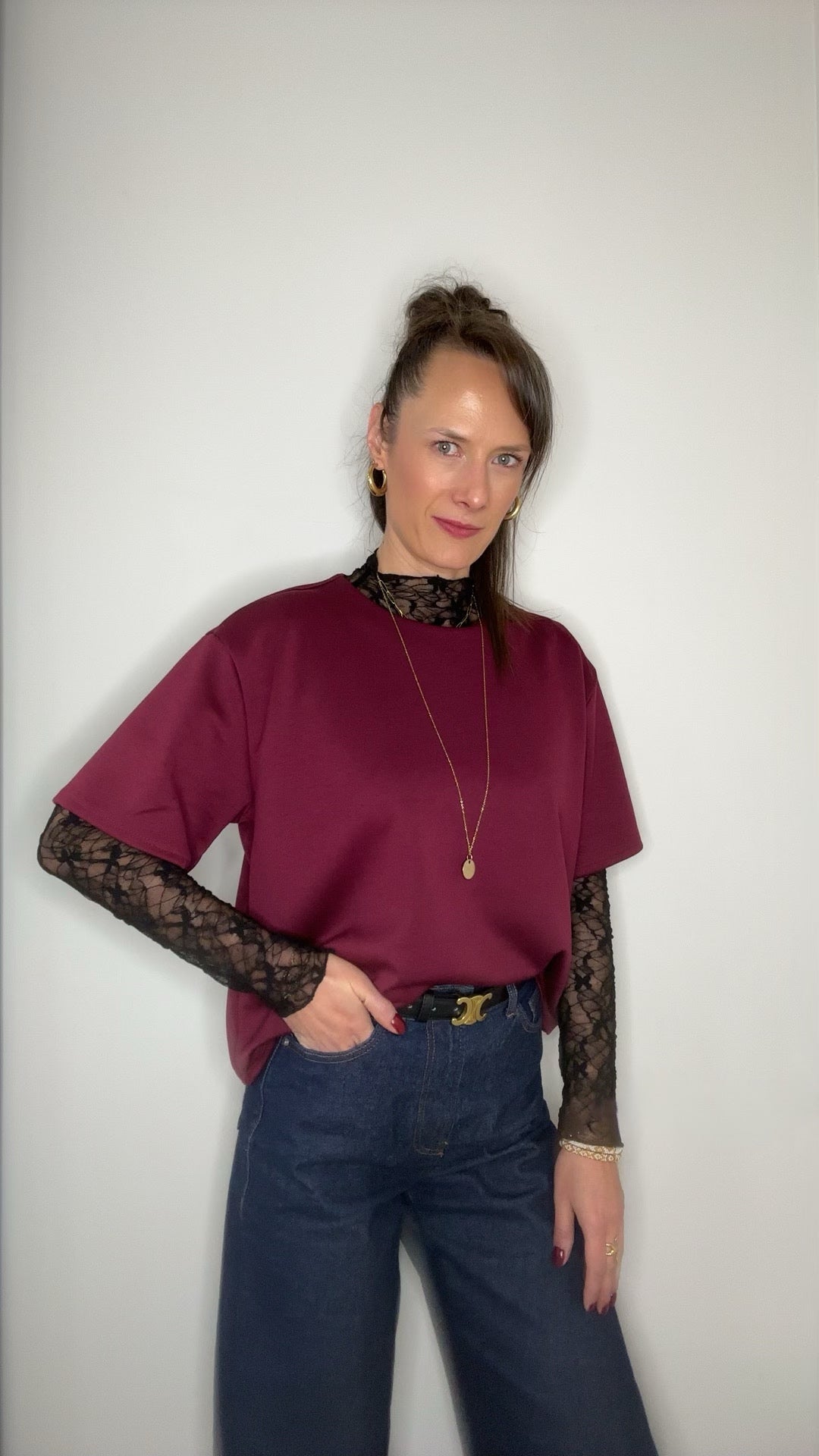 T shirt MOOV Bordeaux