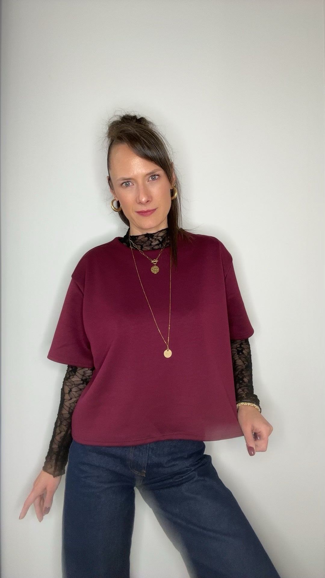 T shirt MOOV Bordeaux