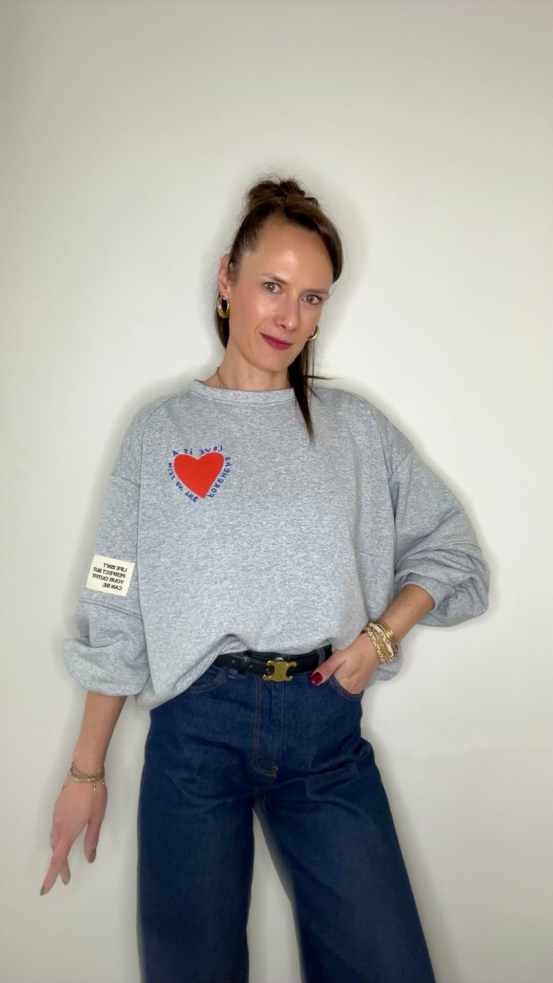 Sweat KISS Gris