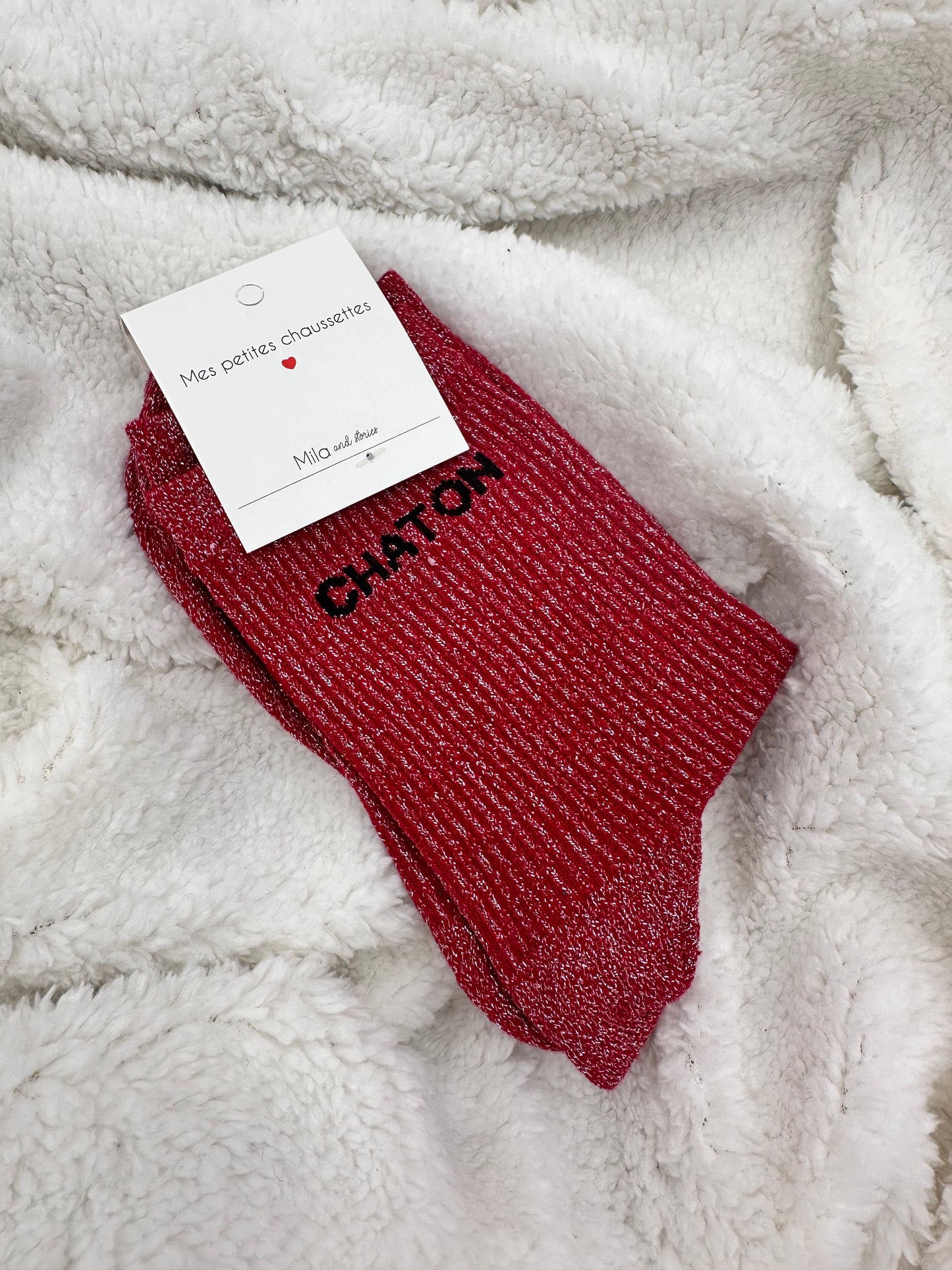 Chaussettes Lurex Chaton