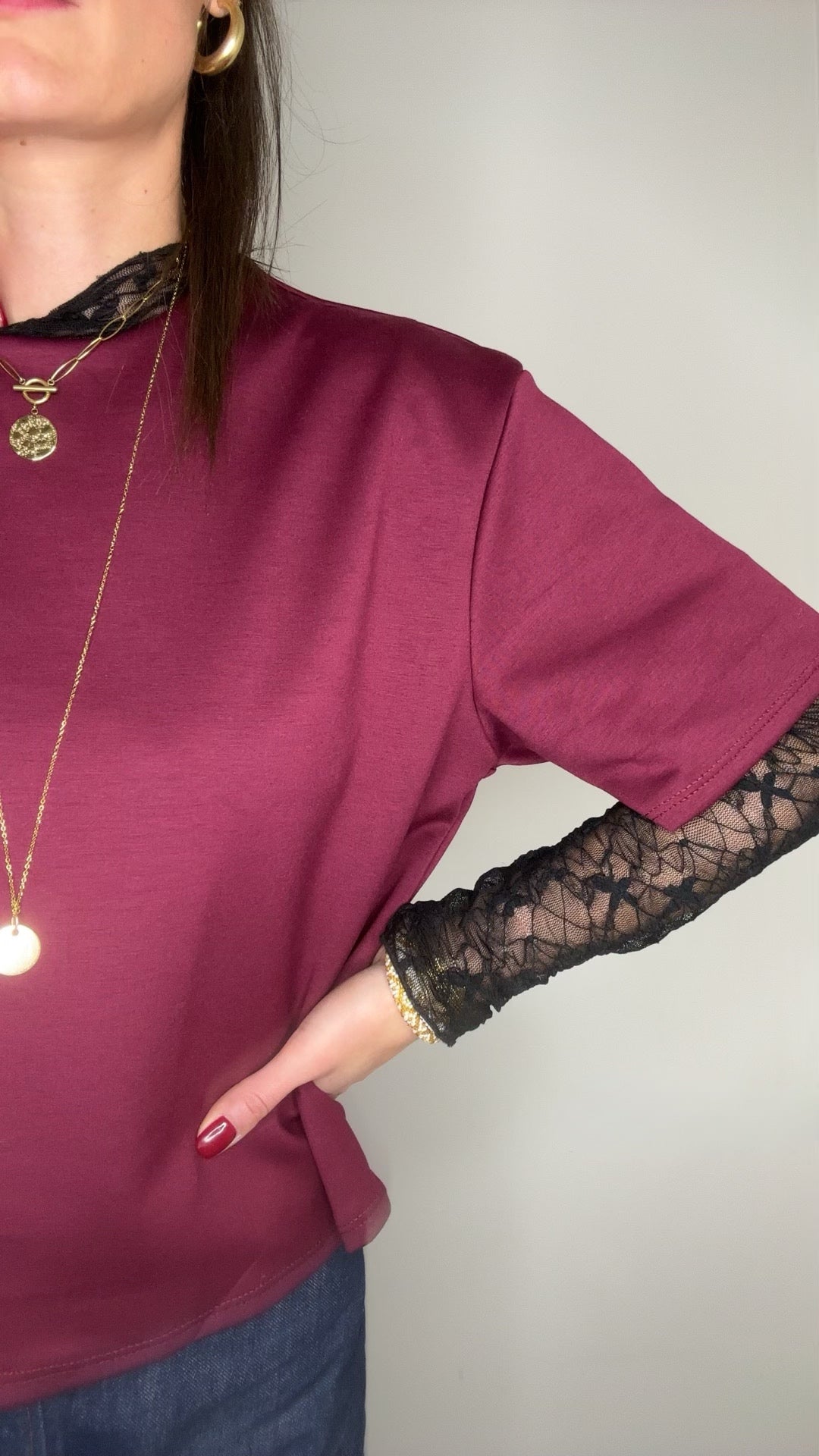 T shirt MOOV Bordeaux