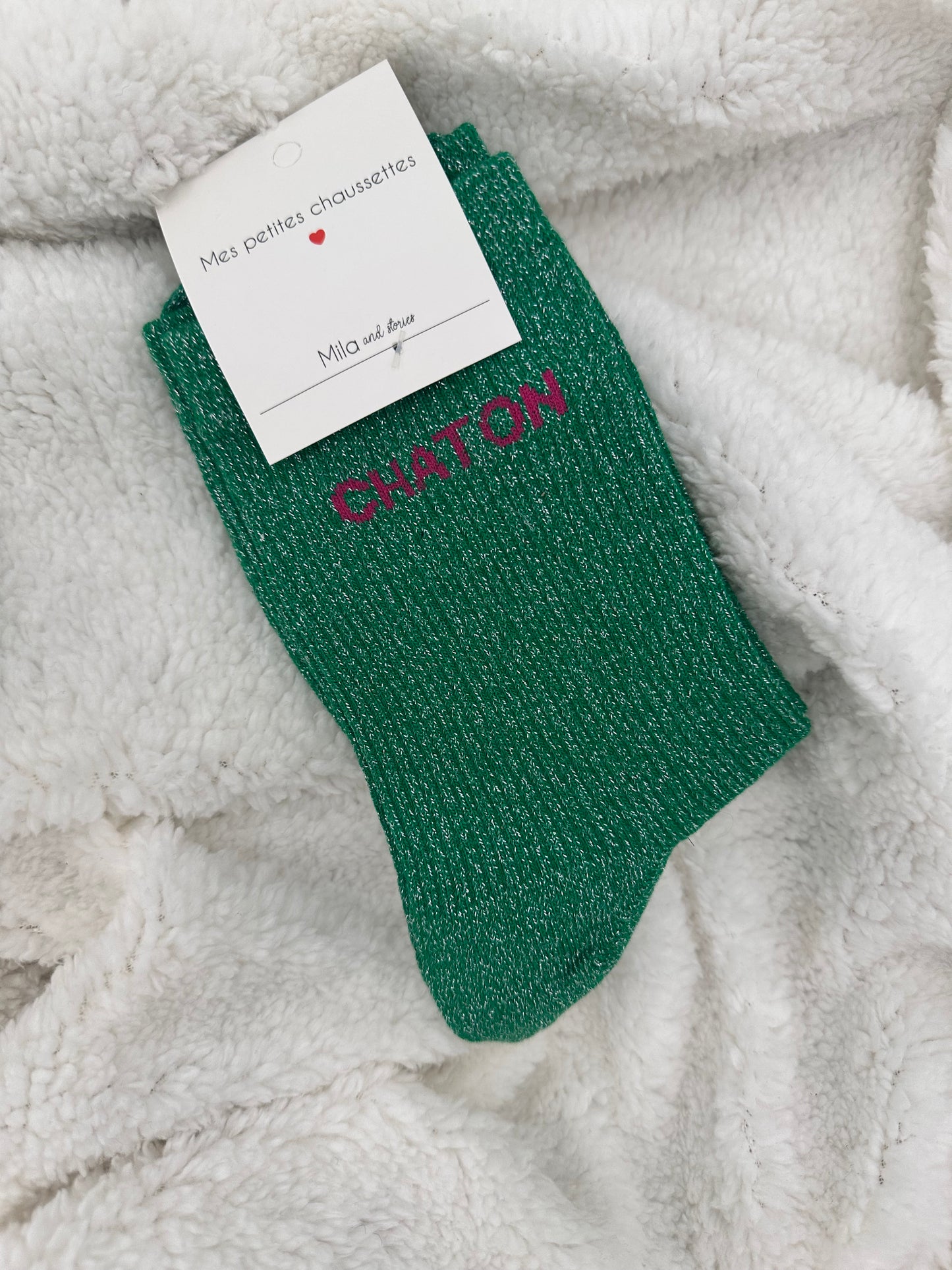 Chaussettes Lurex Chaton