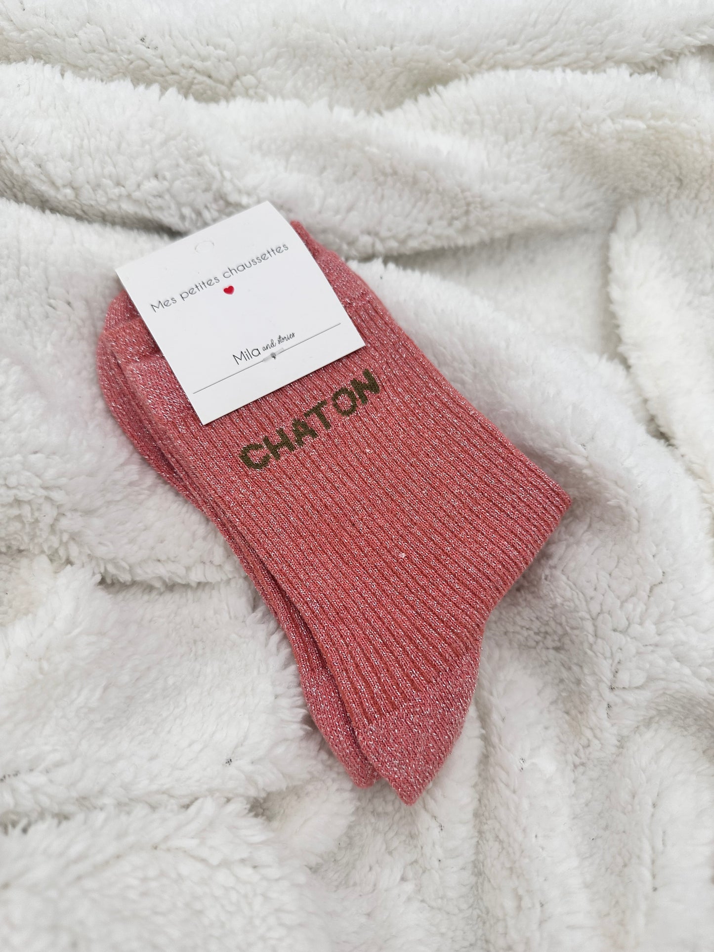 Chaussettes Lurex Chaton