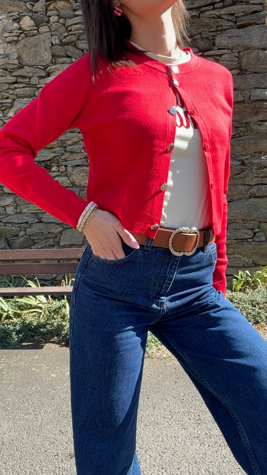 Cardigan NABEL rouge