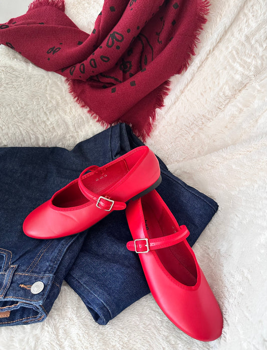 Ballerines GEORGIA Rouge